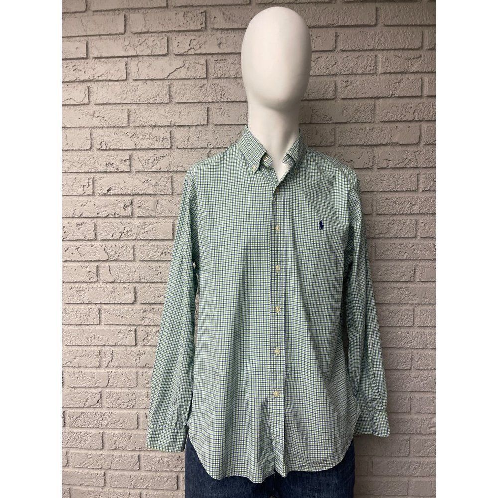 Ralph Lauren Plaid Long Sleeve Button Down Shirt Size L